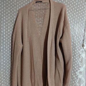 Pink distressed cardigan